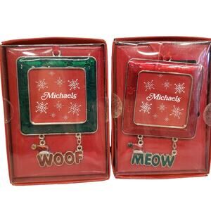Animal Christmas Ornaments Dog Woof Cat Meow Michaels Christmas Ornaments